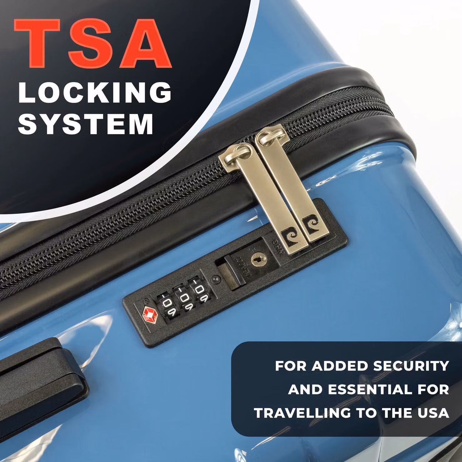 Pierre Cardin Provence Small Lightweight Hardshell Suitcase with 8 Wheels and TSA Locks in Blue – 4