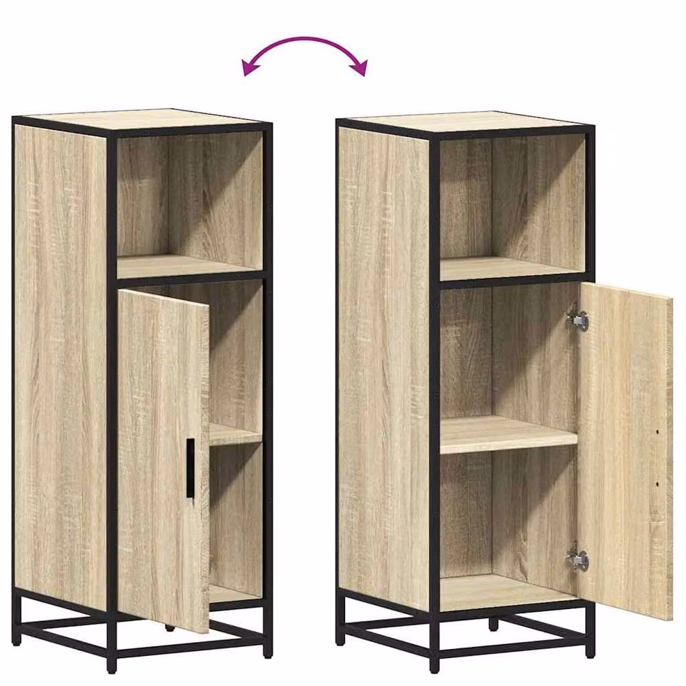 Berkfield Home Bathroom Cabinet in Sonoma Oak, W/D/H: 35 x 37.5 x 100 cm – 4