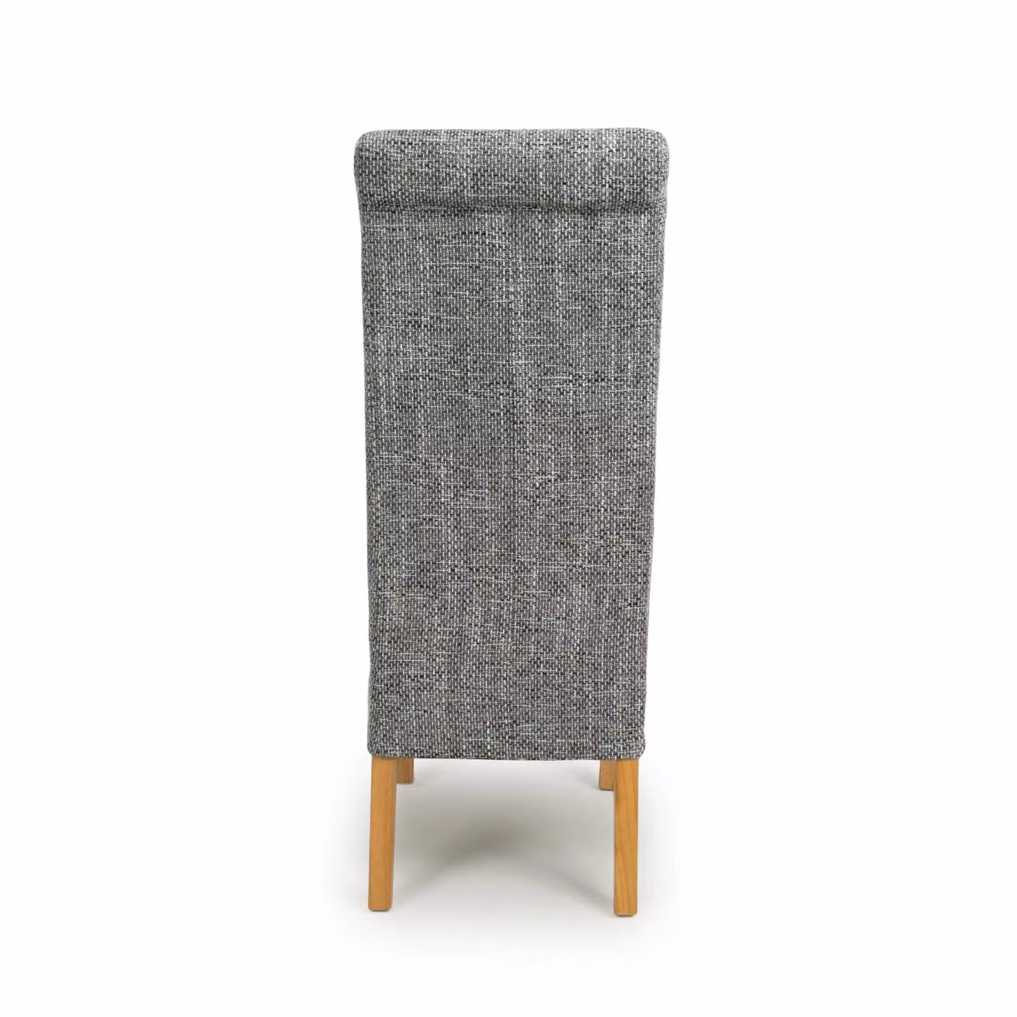 Shankar Karta Scroll Back Grey Tweed Dining Chair Set of 2 – 2