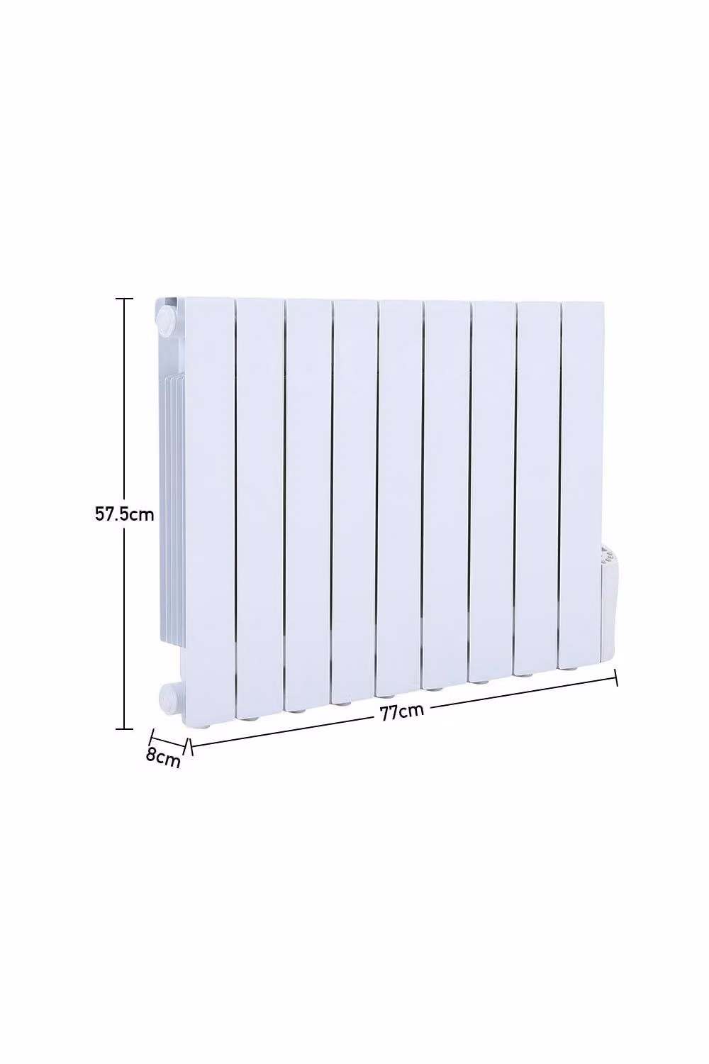 Living and Home 1500W Electric Oil Filled Radiator Space Heater with LED Screen and Timer, White – 2