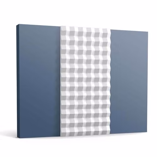 Orac Decor W115 Modern 3D Wall Panel, White Purotouch, W/D/H: 25 x 2,3 x 200 cm