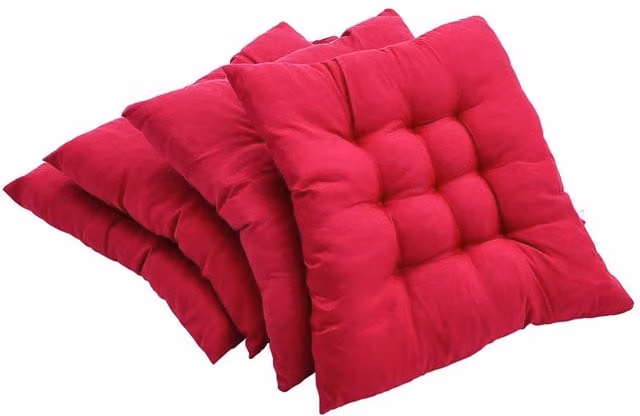 Garden Sanctuary 4-Piece Soft Thicken Tatami Seat Cushion Set in Pink
