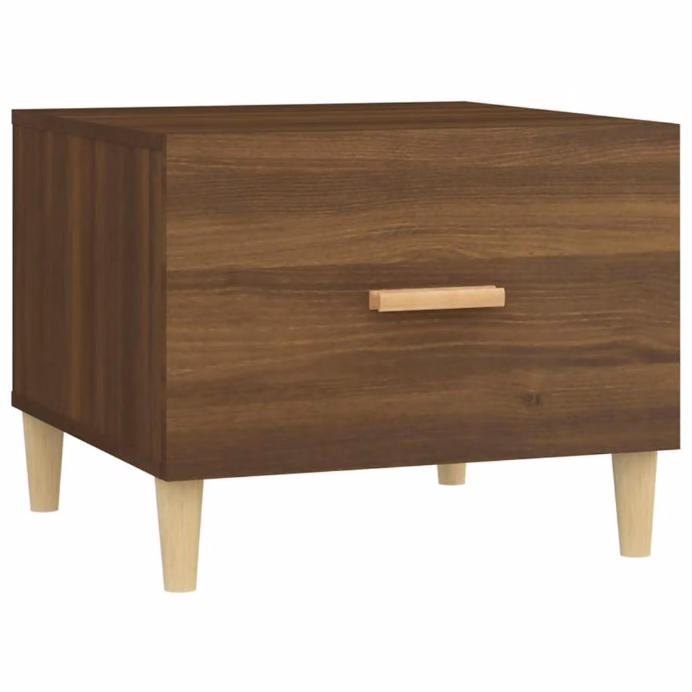 Berkfield Home Sturdy Square Coffee Table in Brown Oak, W/D/H: 50 x 50 x 40 cm – 2