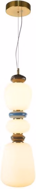 Netlighting Evans Slim Pendant Ceiling Light in Gold/Brass and White, 58 cm, 3000K Warm White LED