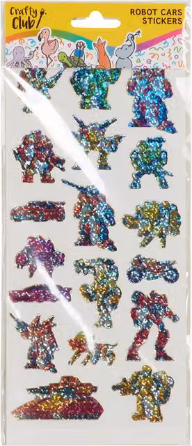 Crafty Club Robot Stickers Set in Multicolour for Children