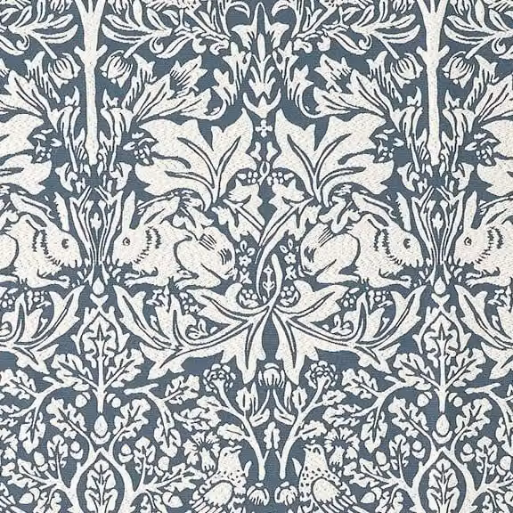 William Morris At Home Brother Rabbit Blue Woven Polyester Fabric