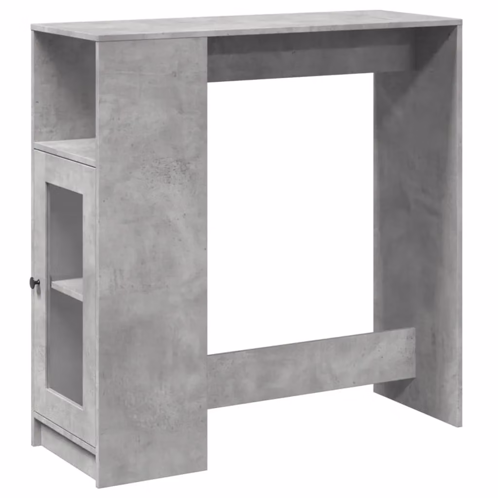 Berkfield Home Bar Table with Racks in Concrete Grey, W/D/H: 101 x 40 x 103.5 cm – 2