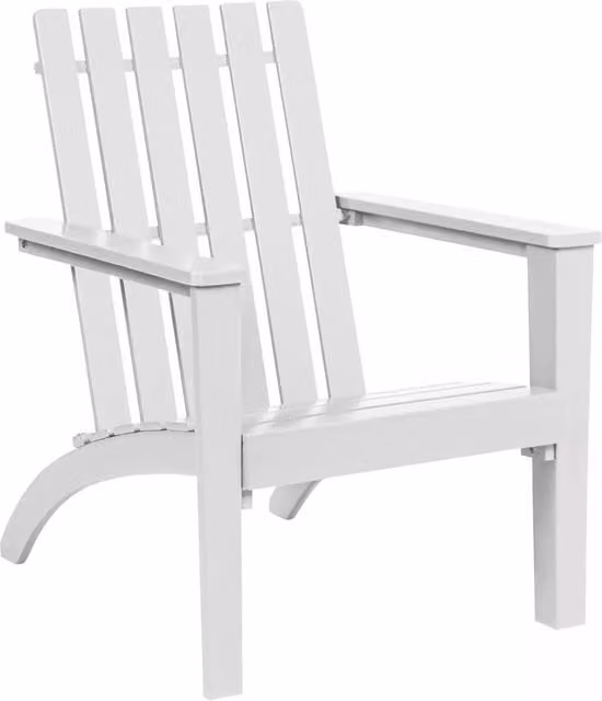 Costway Solid Acacia Wood Adirondack Chair in White