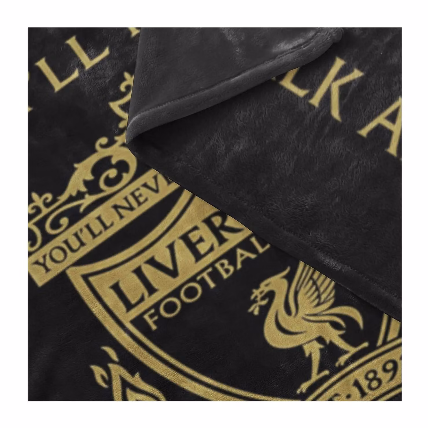 Liverpool FC Black Fleece Crest Blanket – 3