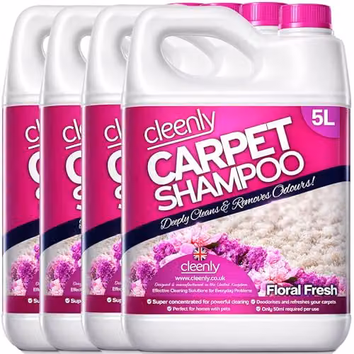 Cleenly Carpet Shampoo Cleaner Solution in Floral Fresh Fragrance, 20 l, Multicolour
