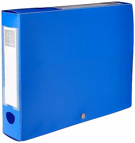 Exacompta Blue Opaque Polypropylene A4 Archive Box with 60mm Spine