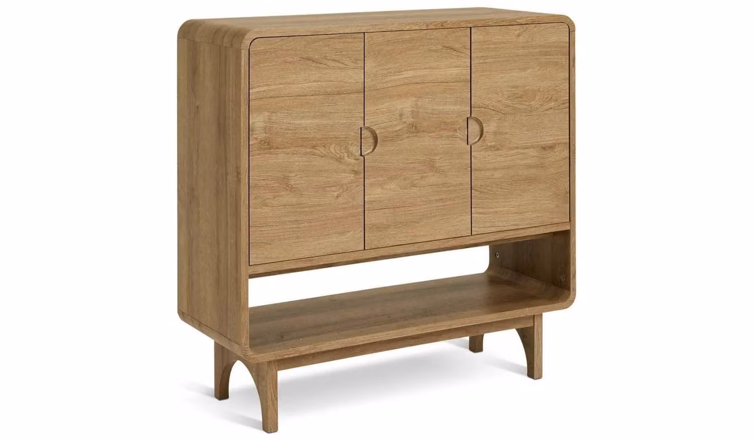Cheap Furniture Warehouse Nantes 3 Door Shoe Storage Cabinet, Brown, W/D/H: 92.8 x 36.0 x 92.8 cm