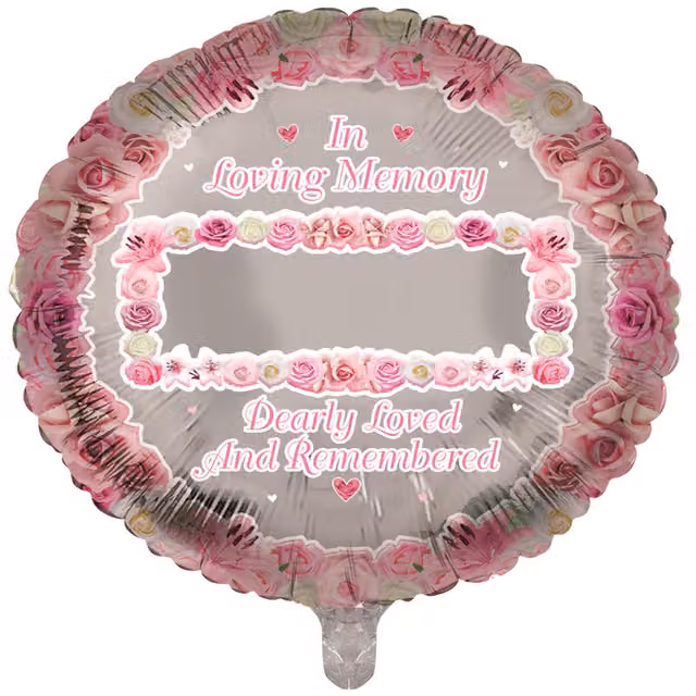 Sensations In Loving Memory Personalised Remembrance Foil Balloons for Females, Multicolour