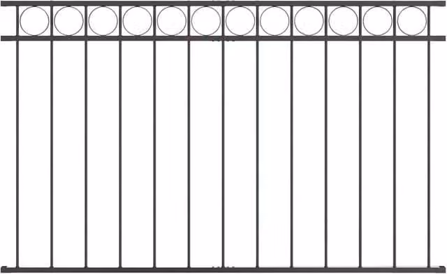 Berkfield Home Grey Steel Fence Panel W: 1.7 m, H: 1 m