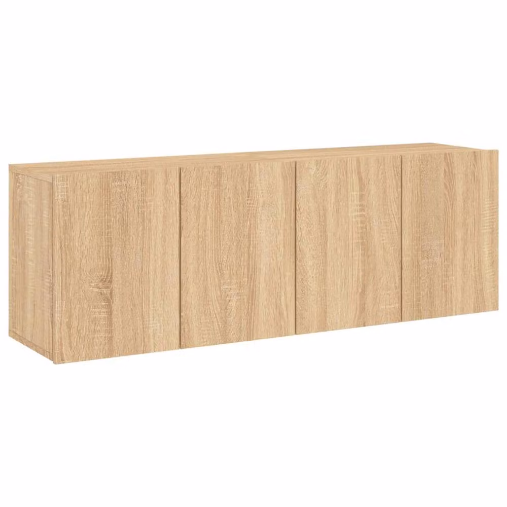 Berkfield Home Sonoma Oak Wall-mounted TV Cabinets, 2 Pieces, Light Brown, W/D/H: 60 x 30 x 41 cm – 3