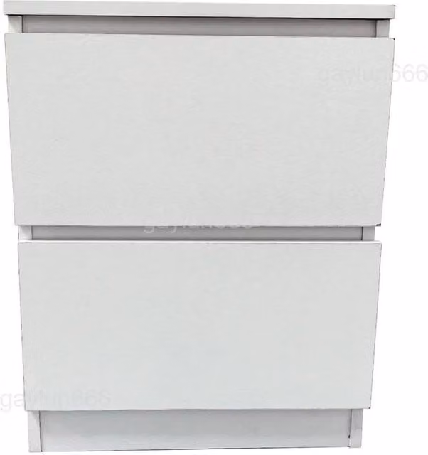 FORGEVIO Modern White 2-Drawer Freestanding Storage Cabinet Chest of Drawers