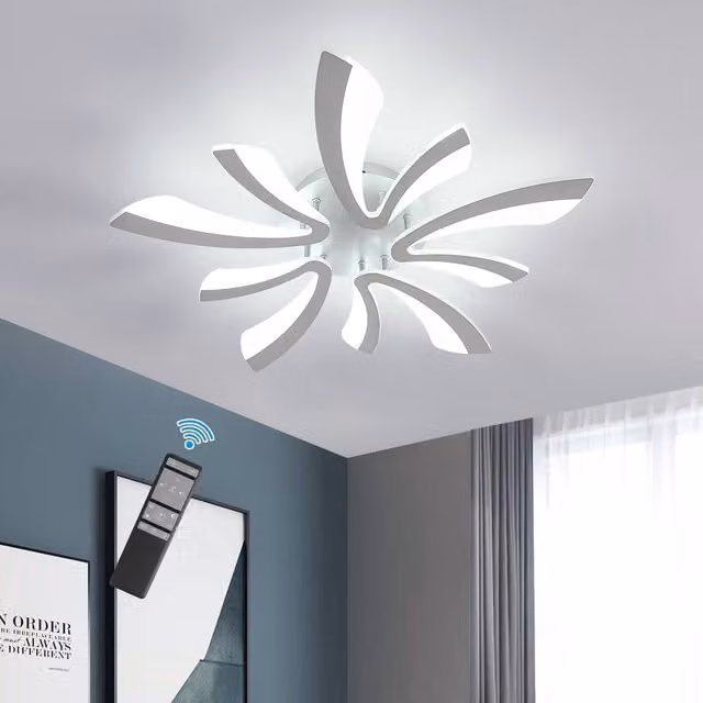 Goeco Dimmable LED Ceiling Light with Remote Control, 48W, Silver