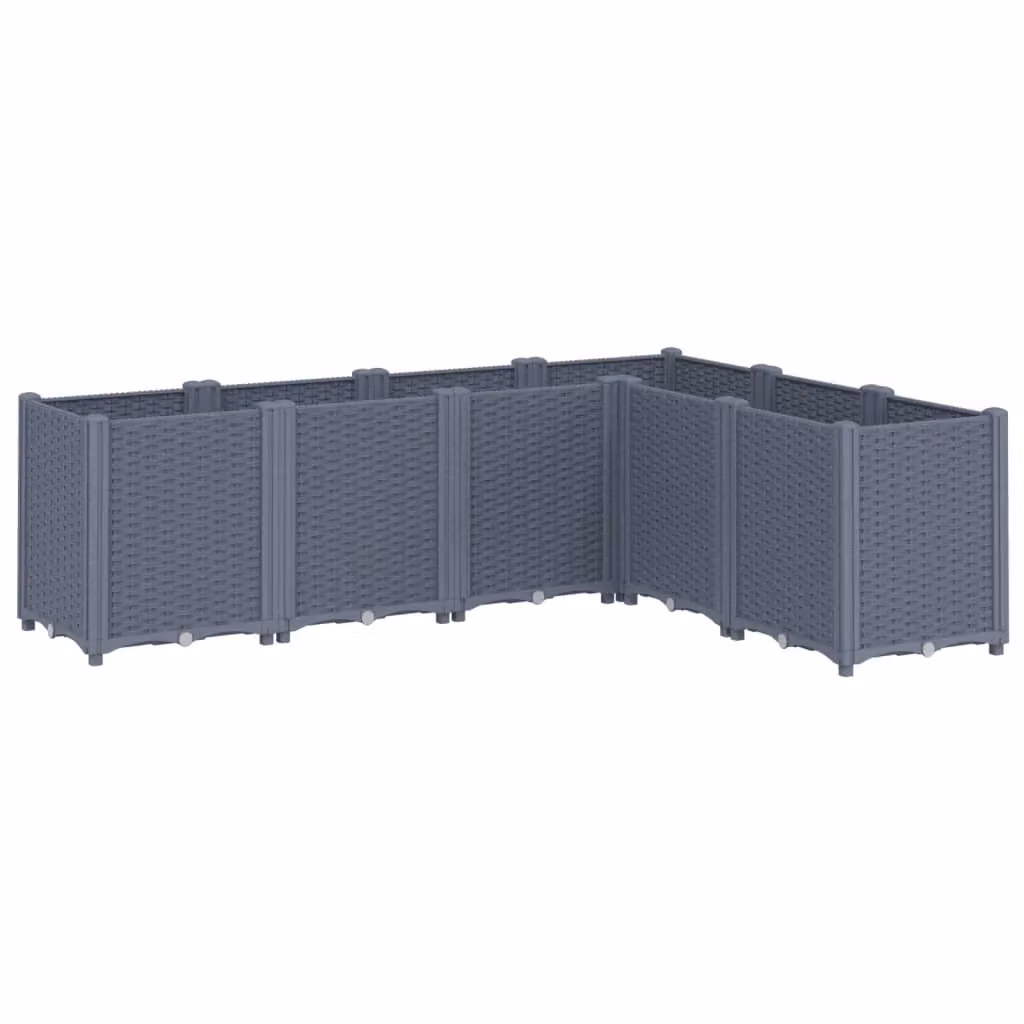 Berkfield Home Garden Planter in Blue and Grey, W: 160 cm, D: 120 cm, H: 53 cm – 2