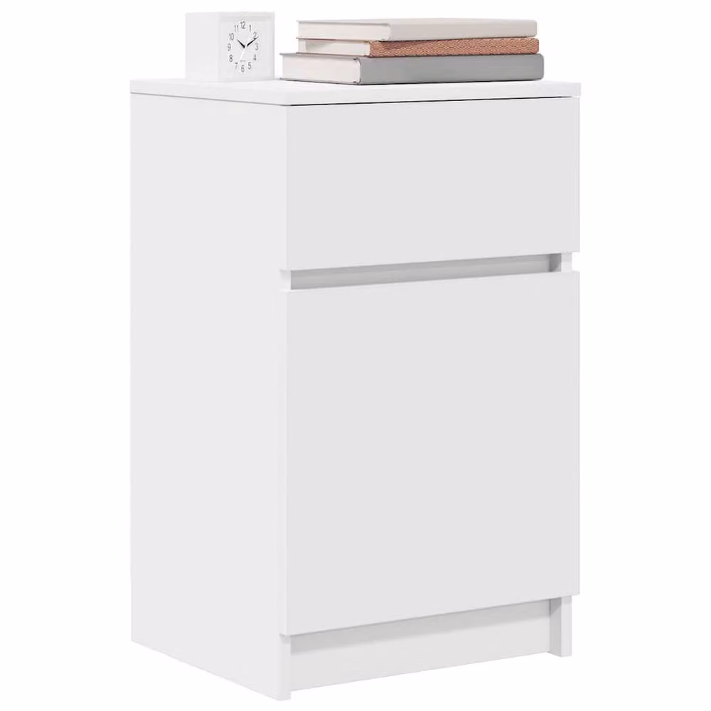 Berkfield Home White Bedside Cabinet in MDF, W/D/H: 39 x 35 x 65 cm – 2