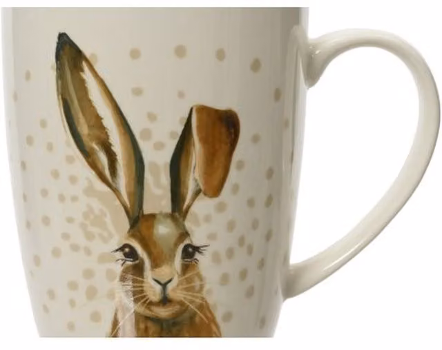 Dotty Hare White Dotted Porcelain Mug