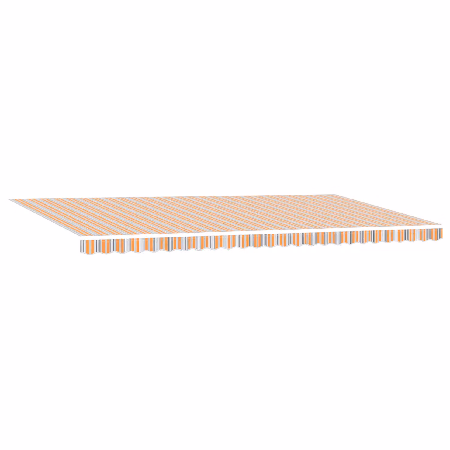 Berkfield Home Manual Retractable Folding Arm Awning with LED Multicolour Stripe, Orange, W: 600 cm, D: 300 cm – 2