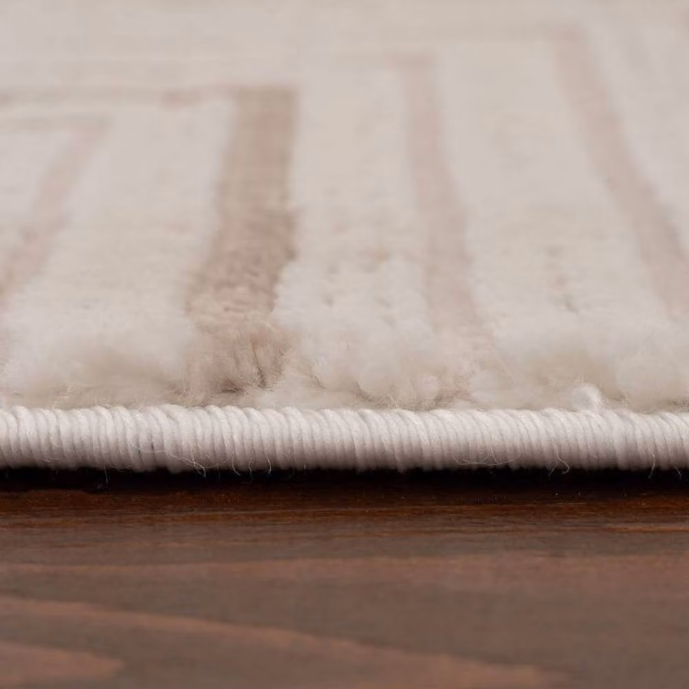 THE RUGS Carmel Maze Design Soft Pile Area Rug, Beige, W: 160 cm, D: 230 cm – 3