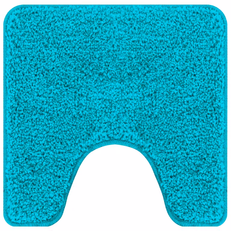Berkfield Home U-Shaped Non-Slip Bath Mat in Turquoise, W/D: 50 x 50 cm