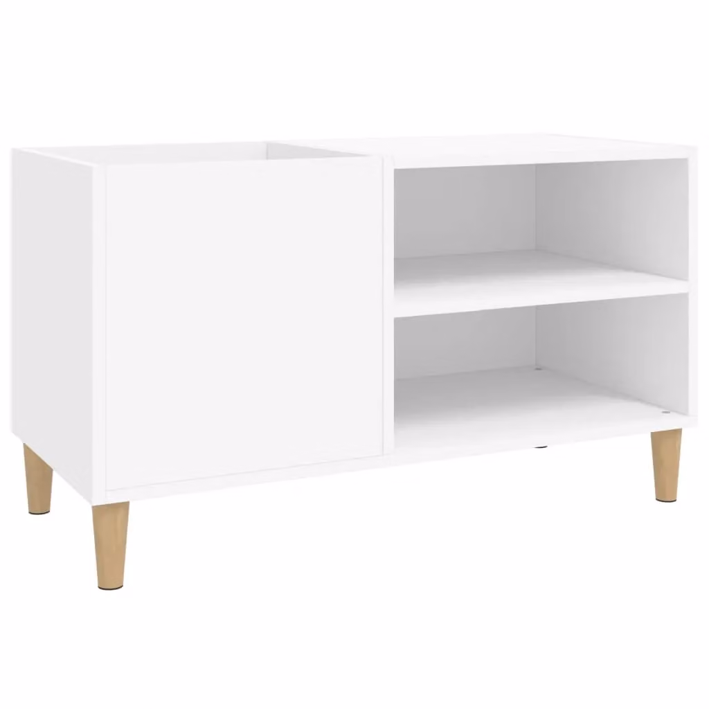 Berkfield Home Classic Record Cabinet in White, W: 84.5 cm, D: 38 cm, H: 48 cm – 2