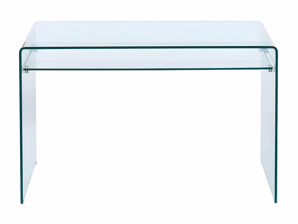 Vente-unique STILEOS Modern Writing Desk with Tempered Glass, Clear, W: 120 cm, D: 50 cm, H: 75 cm – 2