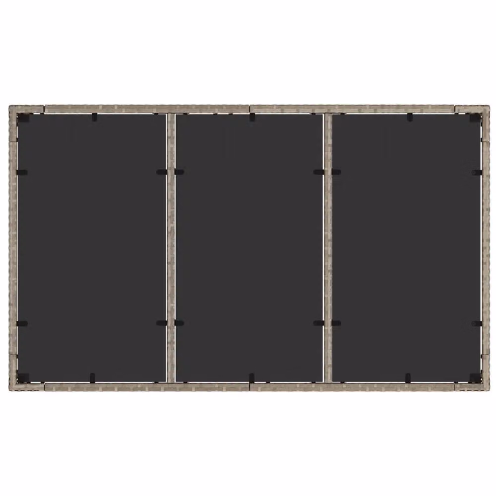 Berkfield Home Rectangular Garden Table with Glass Top in Light Grey, W/D/H: 150 x 90 x 75 cm – 4