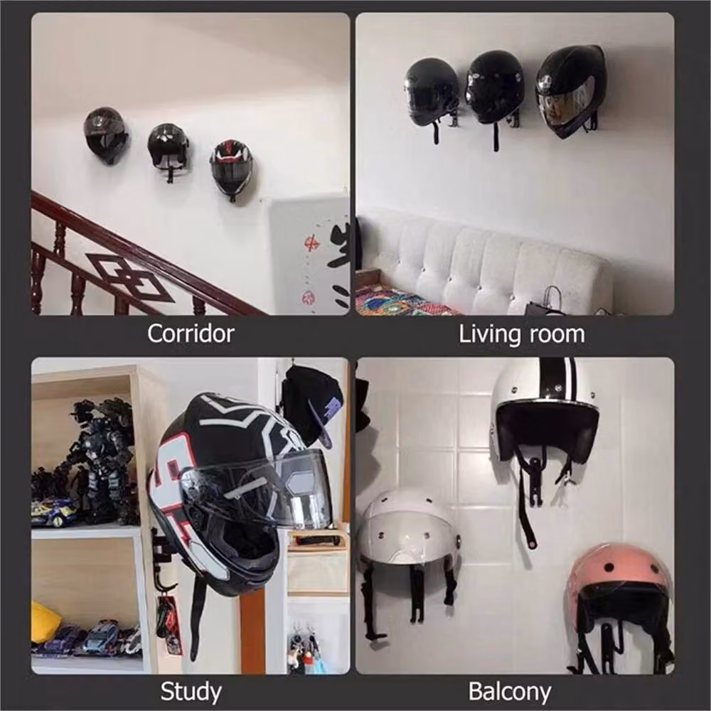 Nordara Black Wall Mounted Rotating Motorcycle Helmet Rack Holder with 180 Degree Display Hook – 3