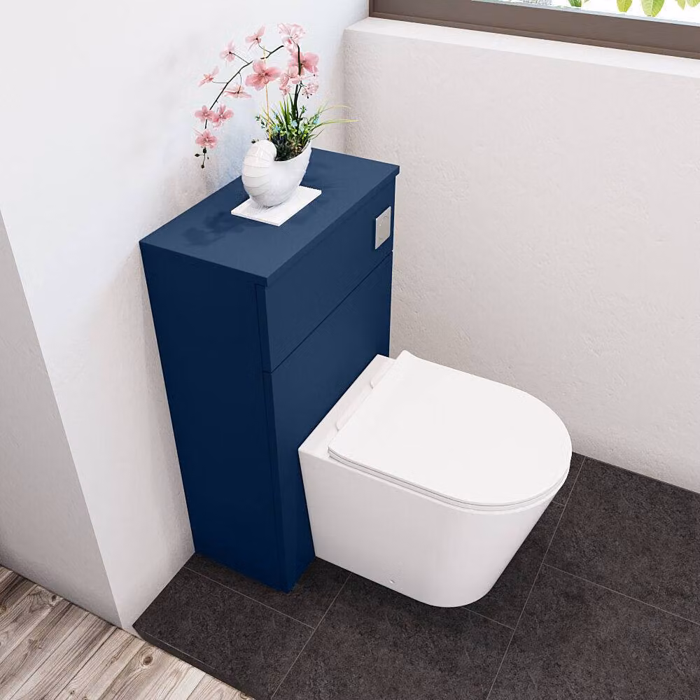 Balterley Contemporary Compact WC Toilet Unit, Dark Blue, Width: 50 cm – 3