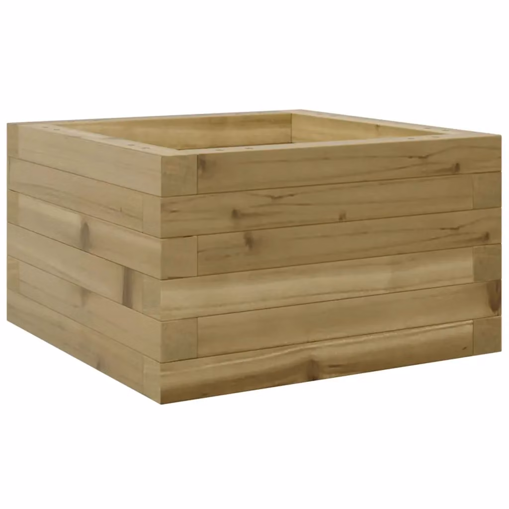 Berkfield Home Garden Planter in Brown Impregnated Wood W/D/H: 40 x 40 x 23 cm – 2