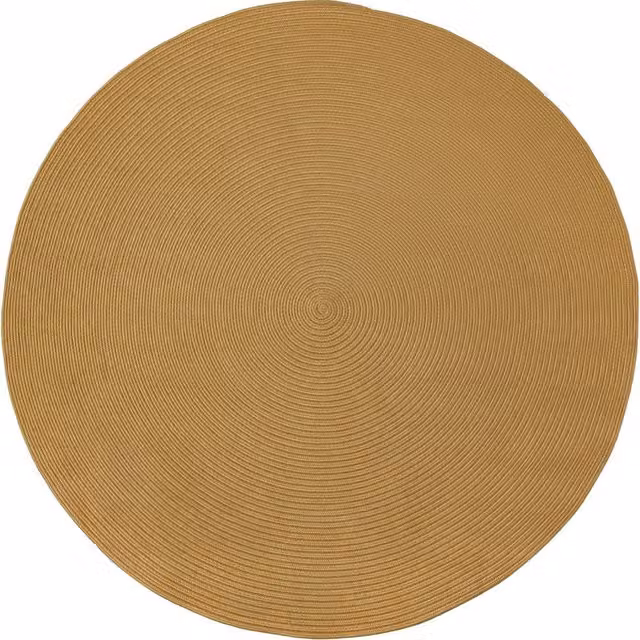 tectake Rug Raya Round Woven Boho Style in Brown, Diameter: 160 cm – 1