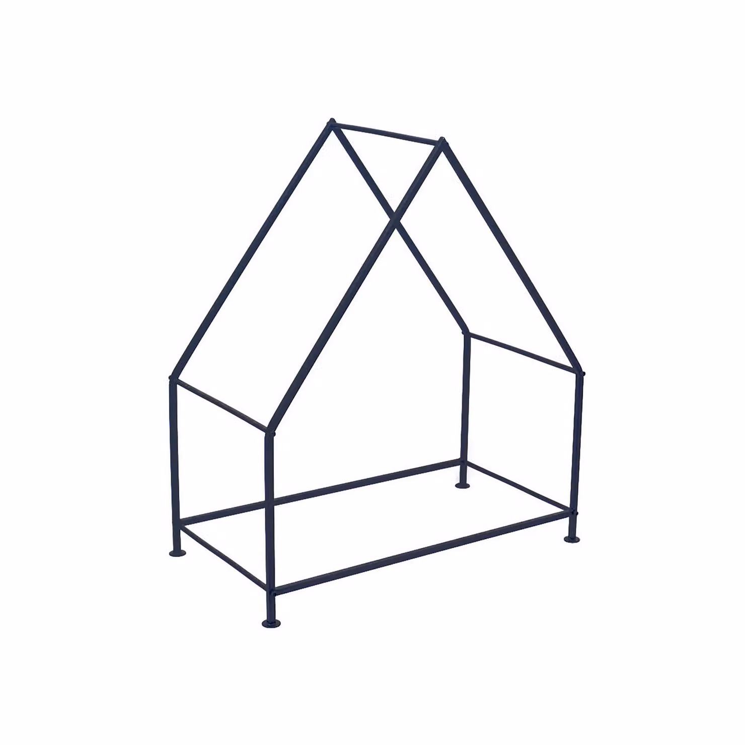 Ivyline Iron House Log Holder in Black, H 65 cm x W 56 cm – 2
