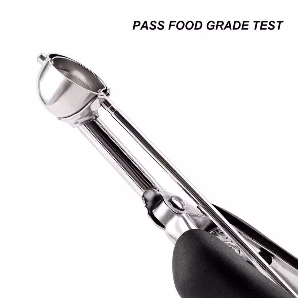 NESTLUNE Stainless Steel Round Ice Cream Scoop in Silver – 3
