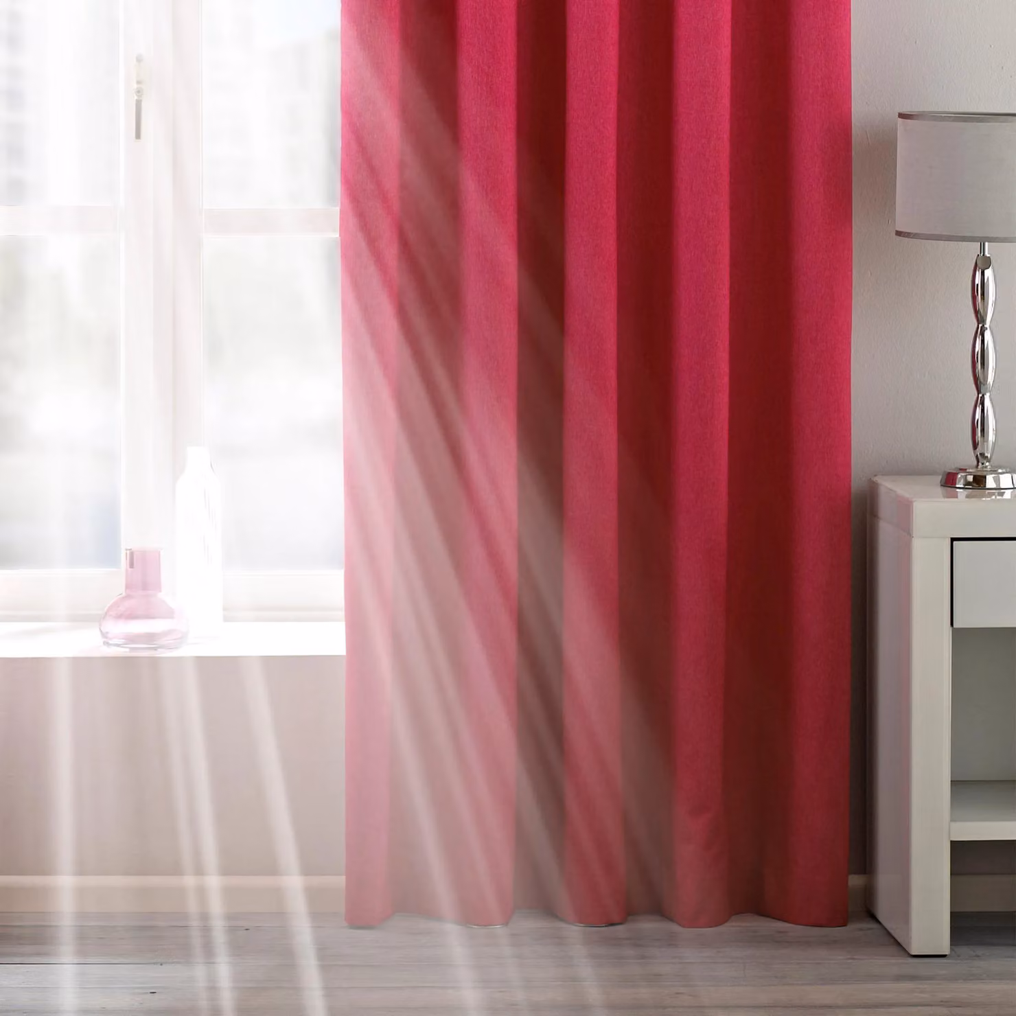 Essentials Twilight Thermal Blackout Eyelet Curtains in Pink, Width: 229 cm, Drop: 137 cm – 3