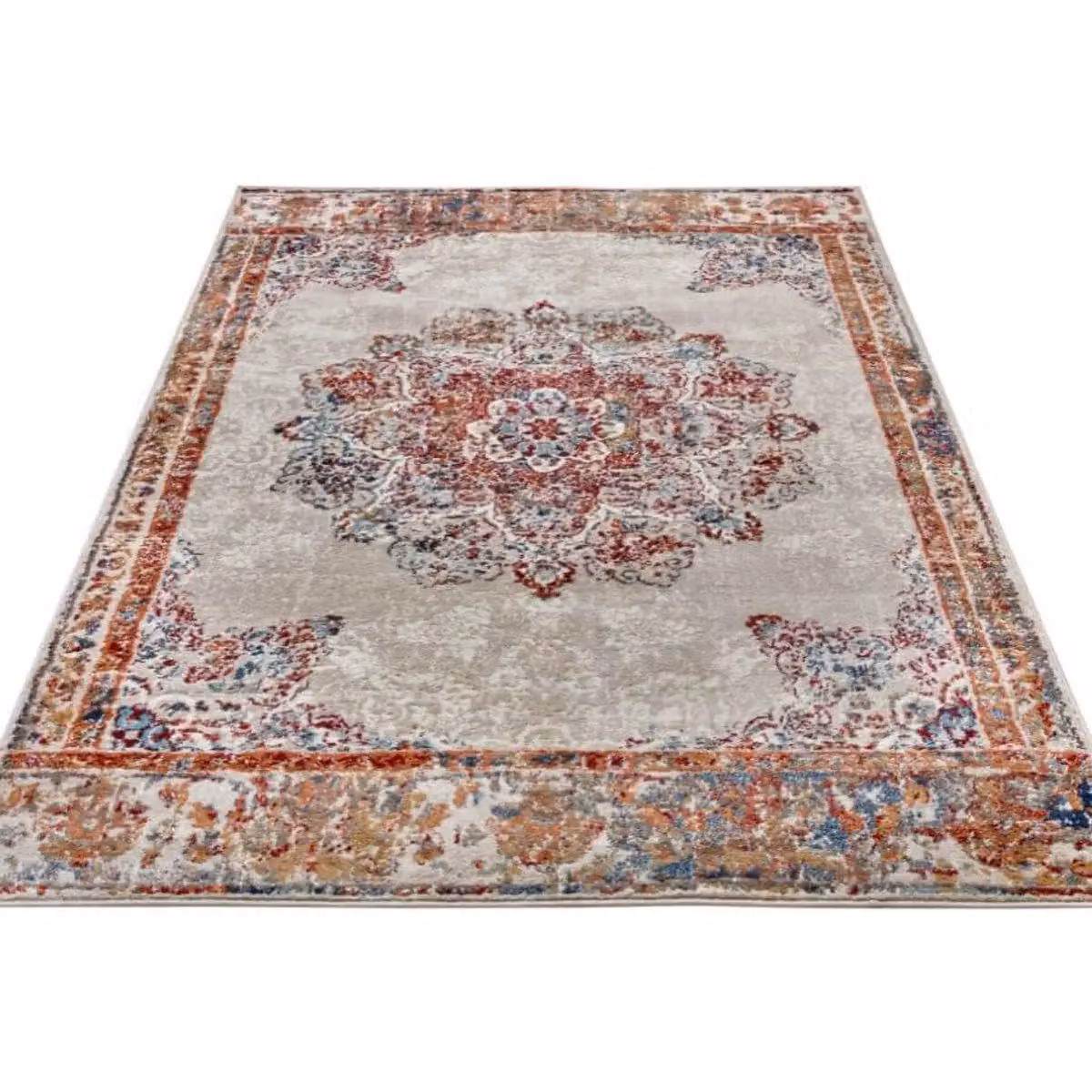 THE RUGS Orient Maderno Medallion Polypropylene Rug in Beige, Yellow and Multicolour, W: 80 cm, L: 120 cm – 3