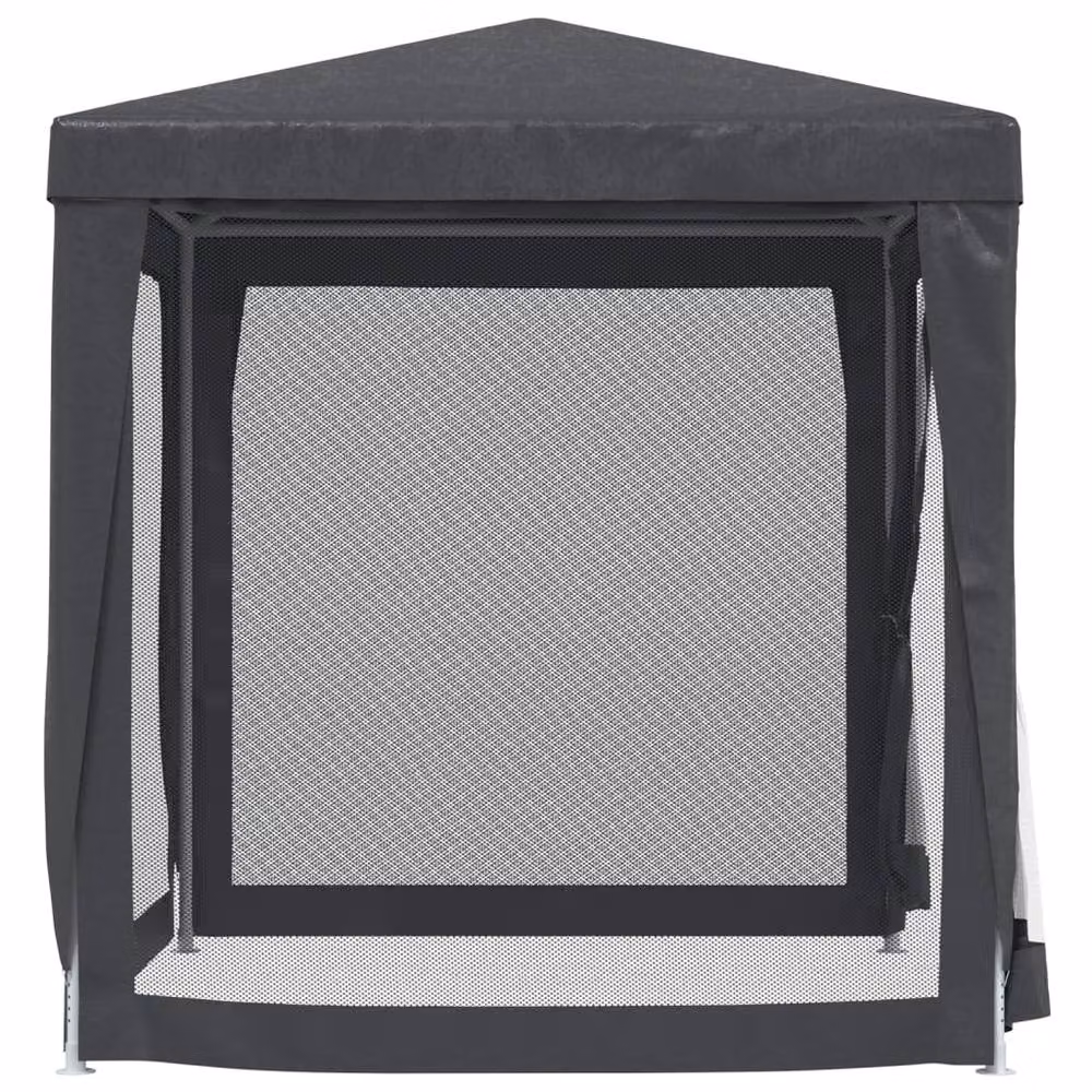 Berkfield Home Party Tent with 4 Mesh Sidewalls, Anthracite, W/D/H: 200 x 200 x 240 cm – 4