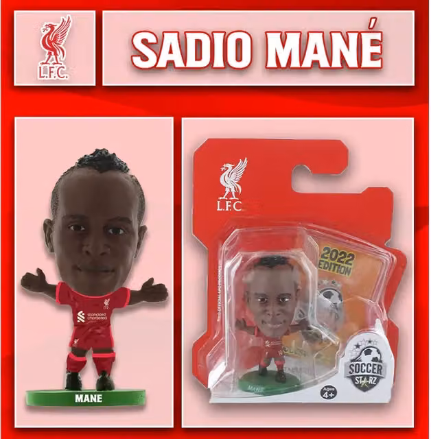 SoccerStarz Liverpool FC Sadio Mane Home Kit 2022 Mini Figure, Red, Height: 5 cm