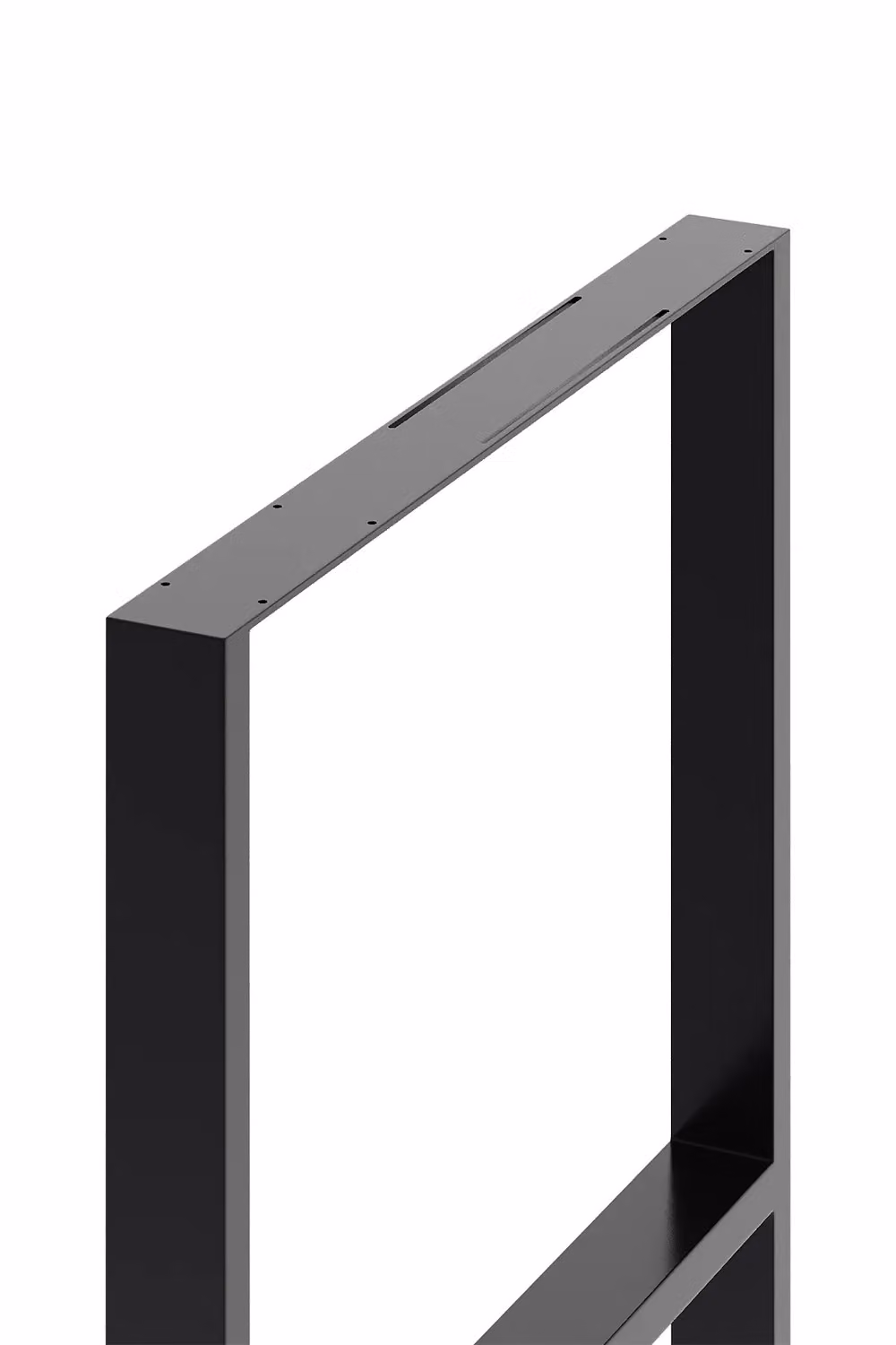 Living and Home 2-Piece Black H-Shaped Anti-Slip Iron Metal Replacement Legs for Dining Tables, Desks and Workbenches, H: 71 cm, W: 75 cm – 3