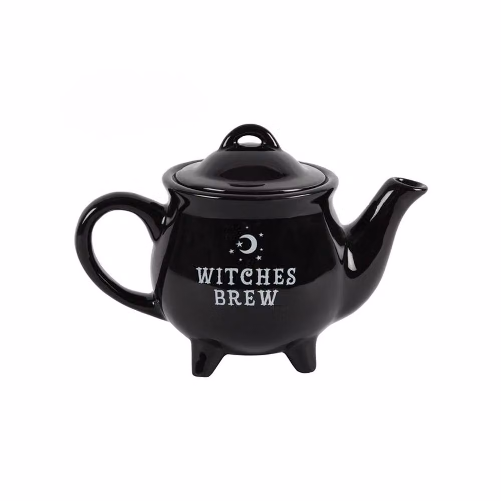 Marco Paul Black Cauldron Witches Brew Ceramic Teapot, 550ml – 2