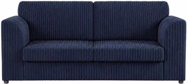 Bliss Furniture Jumbo Cord High Back 3 Seater Sofa in Blue