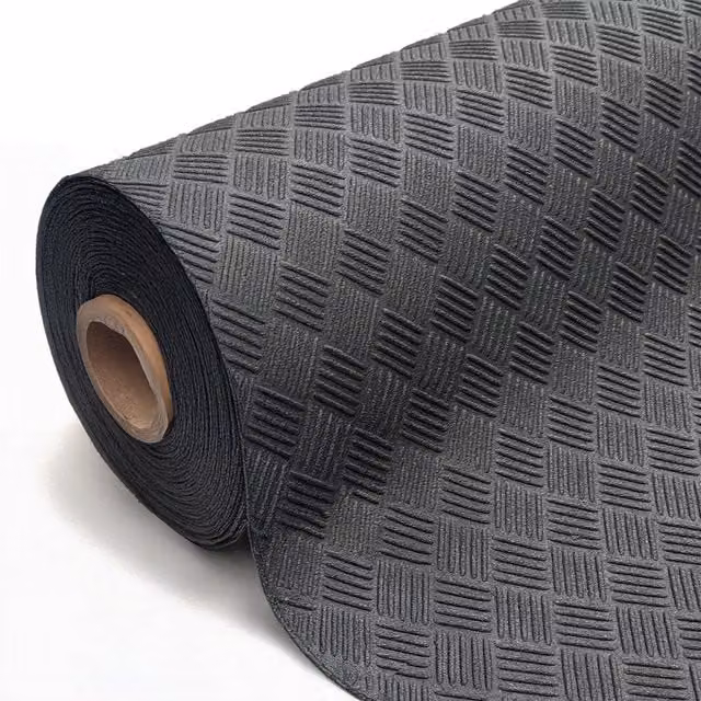 Nicoman Black 5Bar Industrial Rubber Roll Flooring Matting, Width: 170 cm, Length: 100 cm
