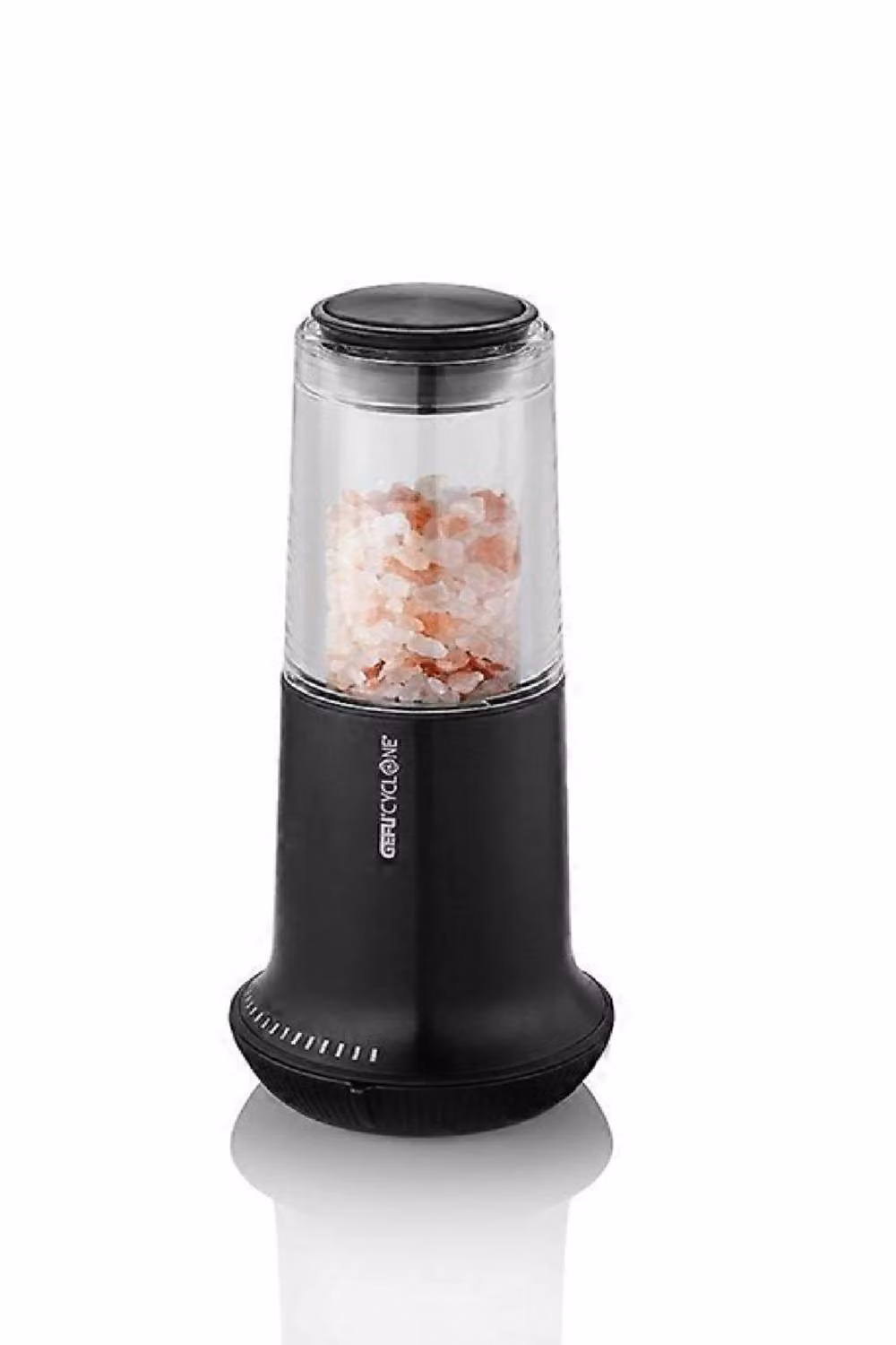 Gefu X-Plosion Manual Salt or Pepper Mill with Ceramic Mechanism, Black and Transparent, Size M – 2