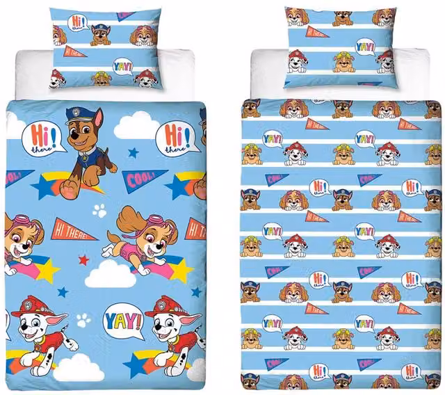 Paw Patrol I'm Cool Reversible Single Duvet Set and Pillowcase, Multicolour, W/D/H: 90 x 200 cm – 1