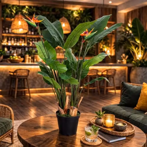 Leaf Design Extra Large Green Bird of Paradise Artificial Potted Plant, Height: 120 cm – 2