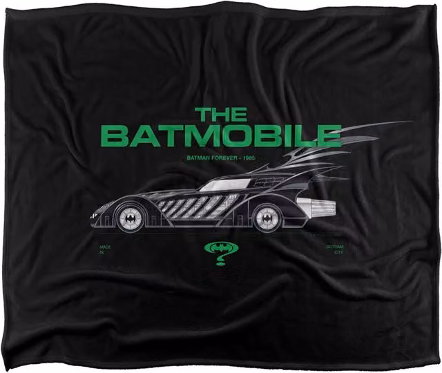 LOGOVISION Batman Forever (1995) The Batmobile Super Soft Fleece Throw Blanket, Multicolour, W: 91.44 cm, L: 147 cm – 6