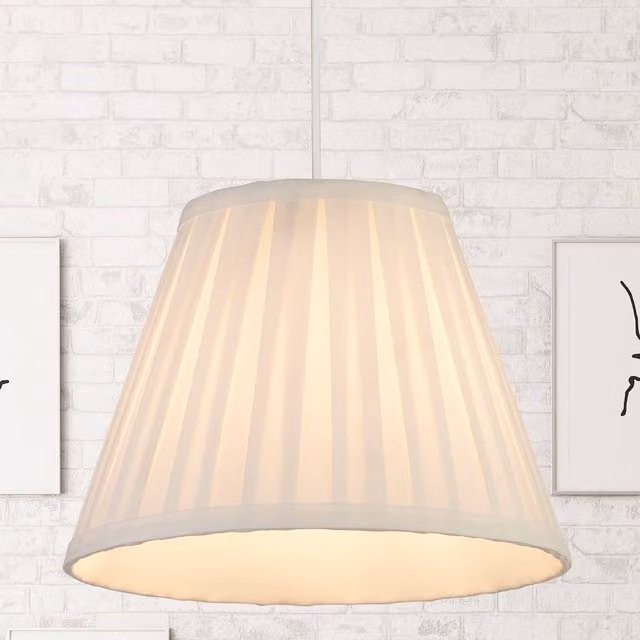 Small White Fabric Cone Lampshade from the Lighting Collection
