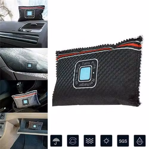 Dyzi Reusable Car and Home Moisture Absorber Dehumidifier Bag, 400g, Black – 5